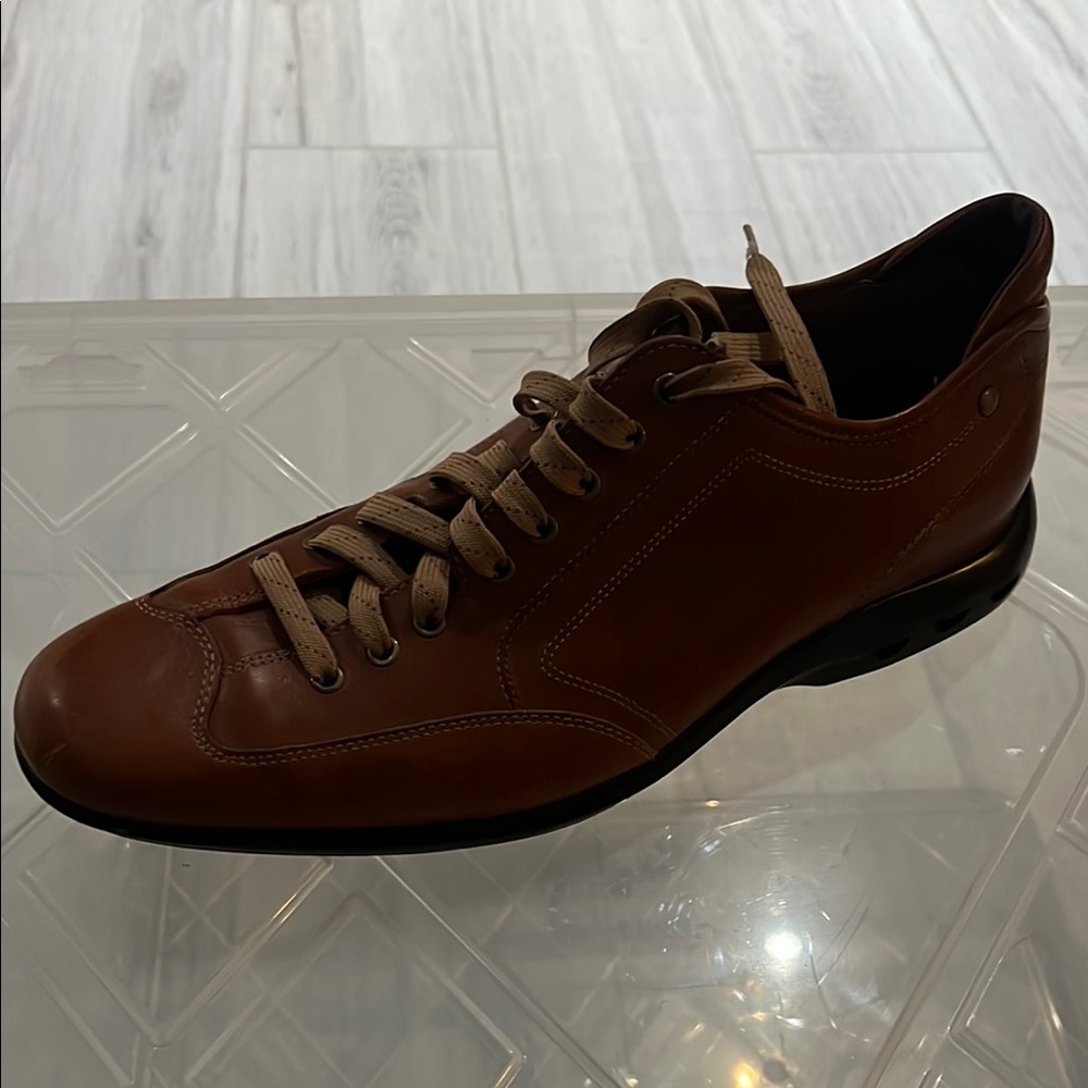 Cole Haan Brown Leather Sneakers Sleek Design